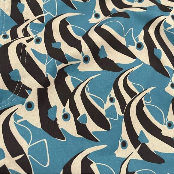 Tori Richard Sink Or Swim Fish Men’s Swim Shorts Zipper Fly Drawstring, 40, NWOT - Picture 2 of 9